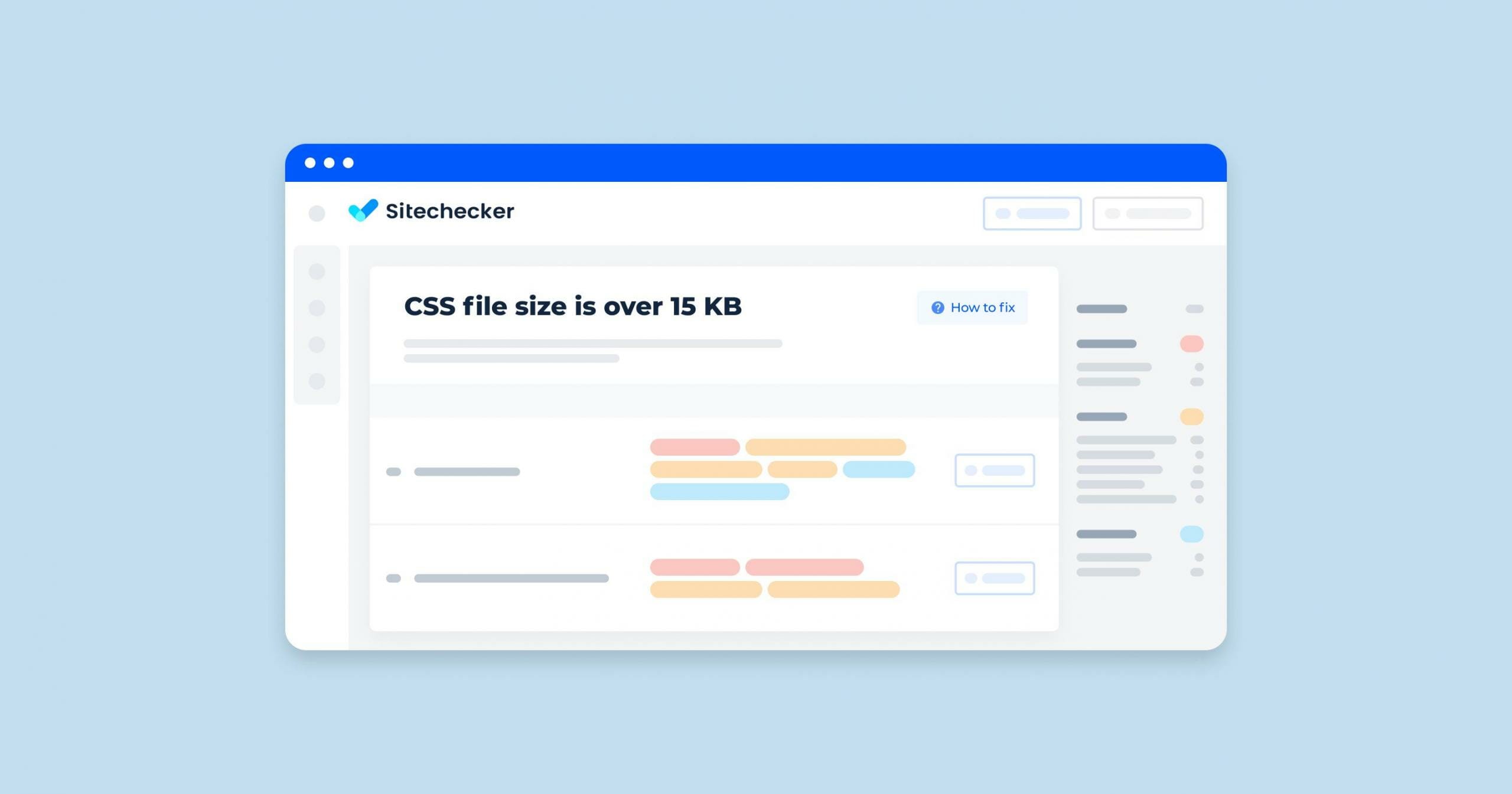 How to fix the issue when CSS file size is over 15 KB