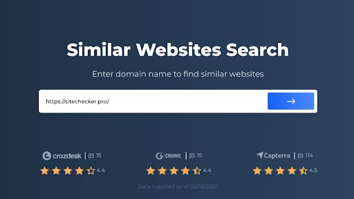 Localizador de sites semelhantes do Sitechecker