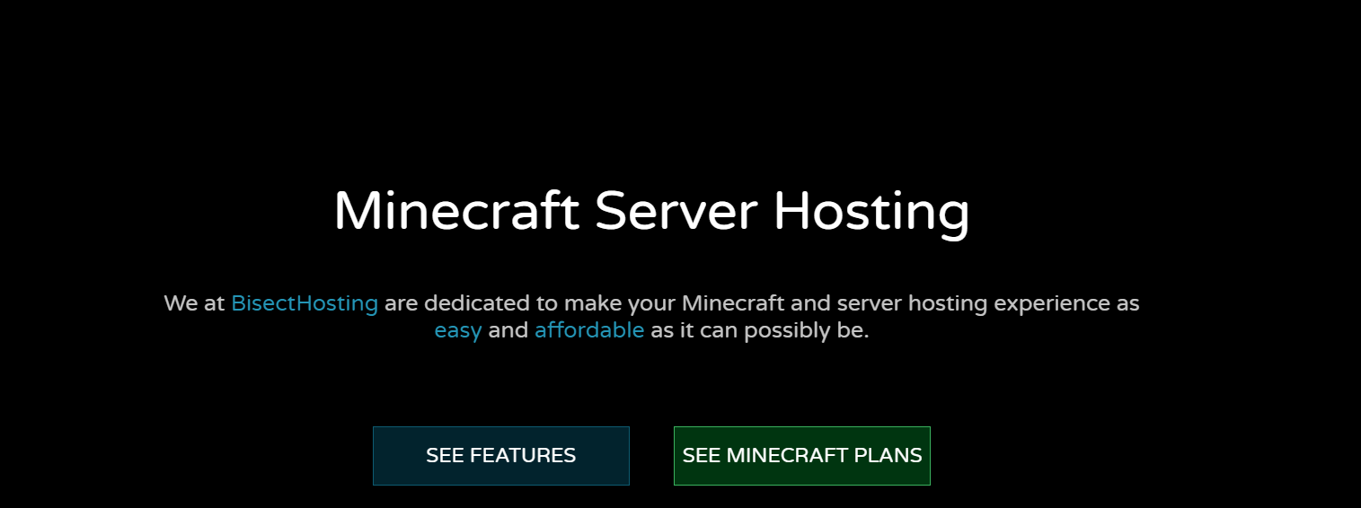 BisectHosting – Most Flexible Minecraft Provider