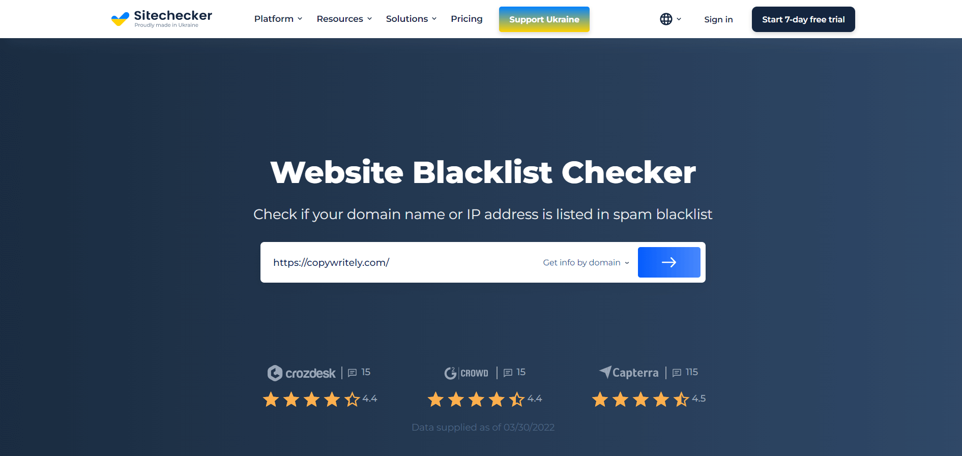 Sitechecker’s Blacklist Checker – prüfen Sie, ob die IP-Adresse auf der schwarzen Liste steht, indem Sie die IP-Adresse des Mailservers testen