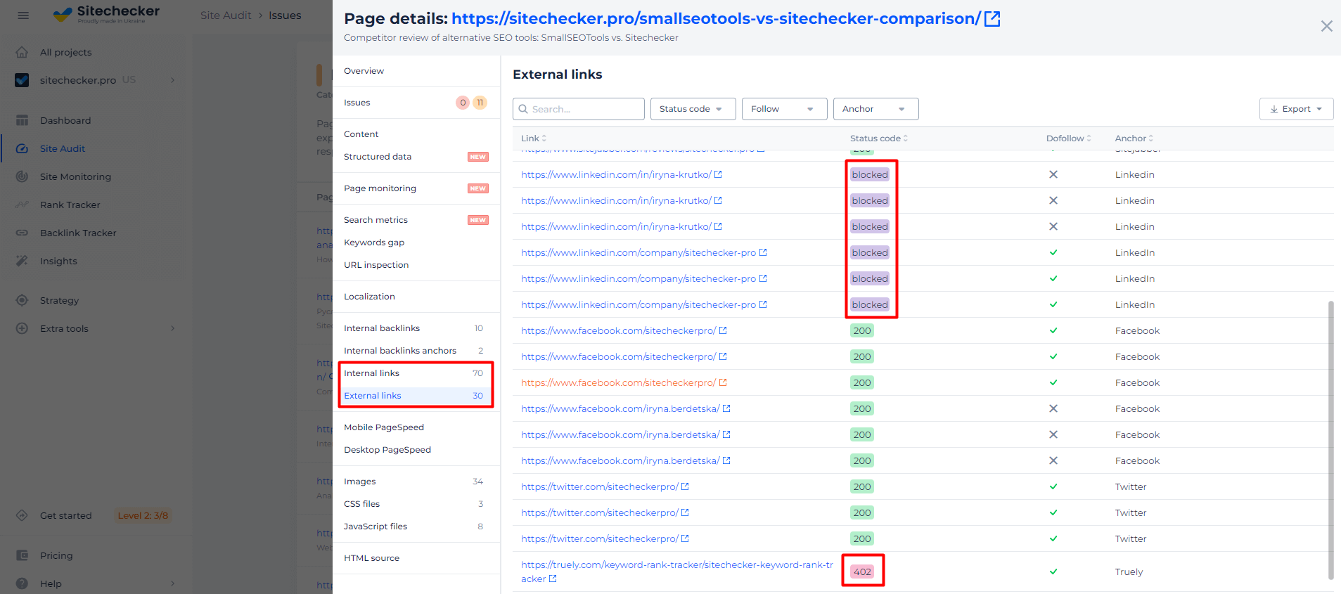 Broken Page Status Code