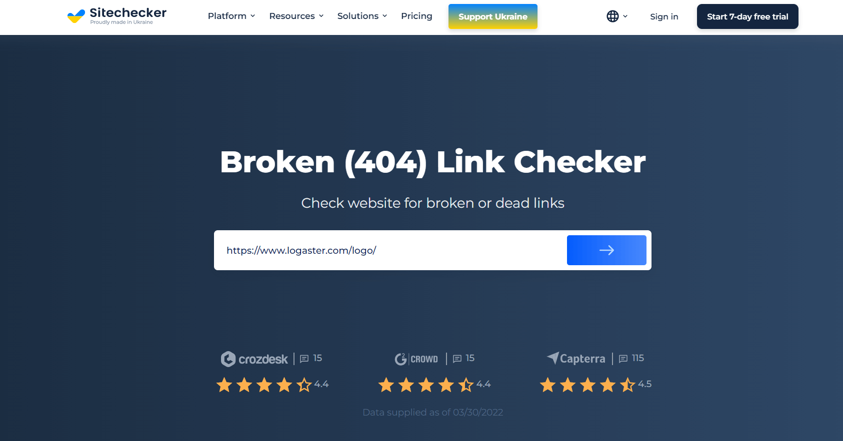 Voer uw URL in onze Dead Link Checker Tool