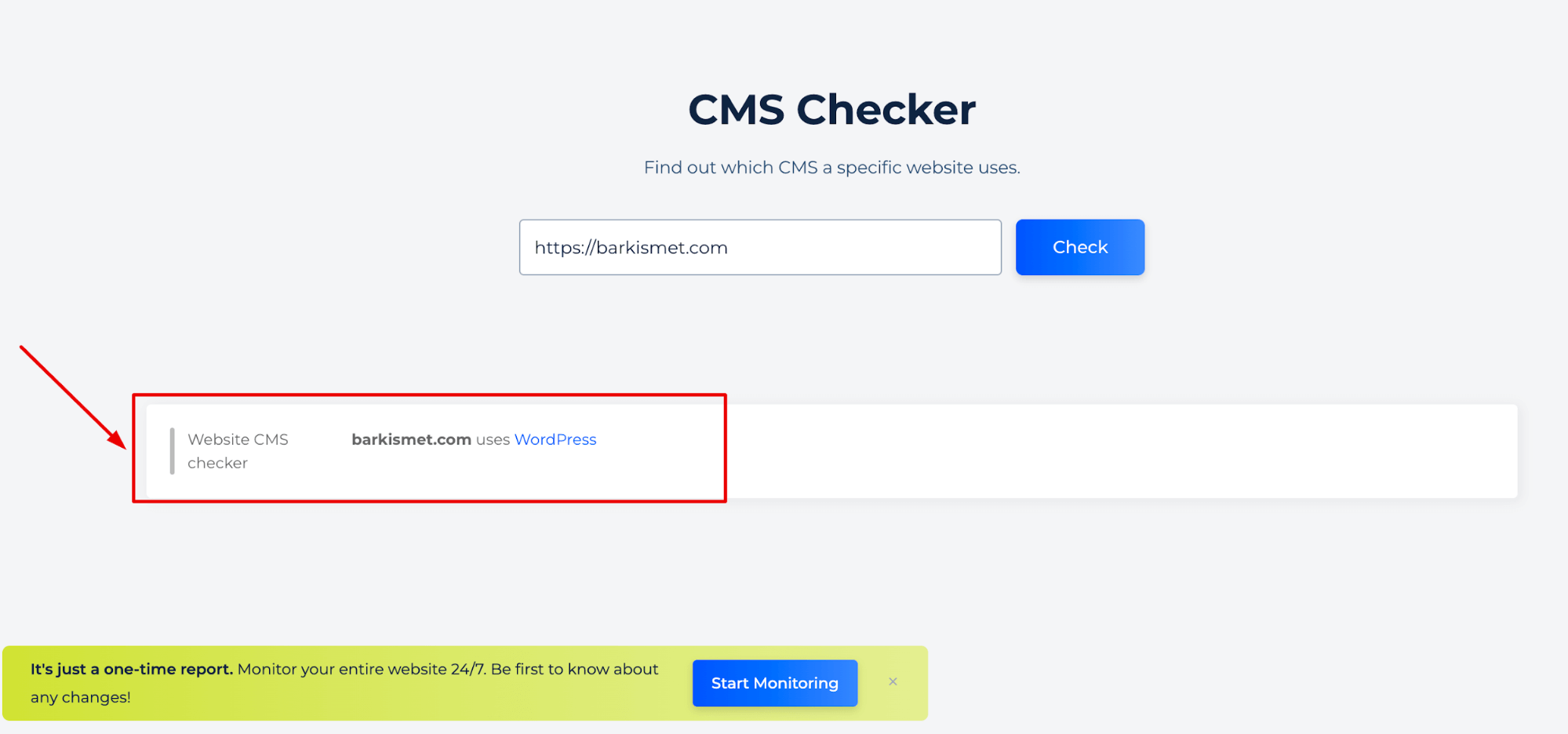 Résultats du vérificateur CMS