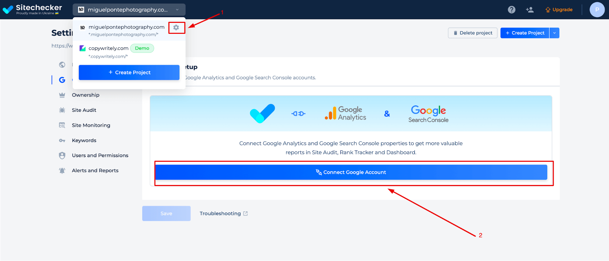 Connect Google Account