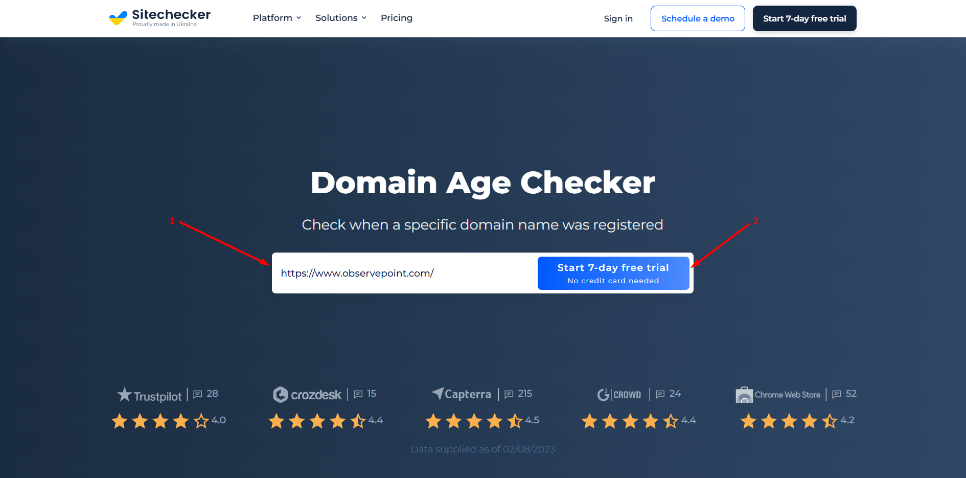 Domain age checker - add domain