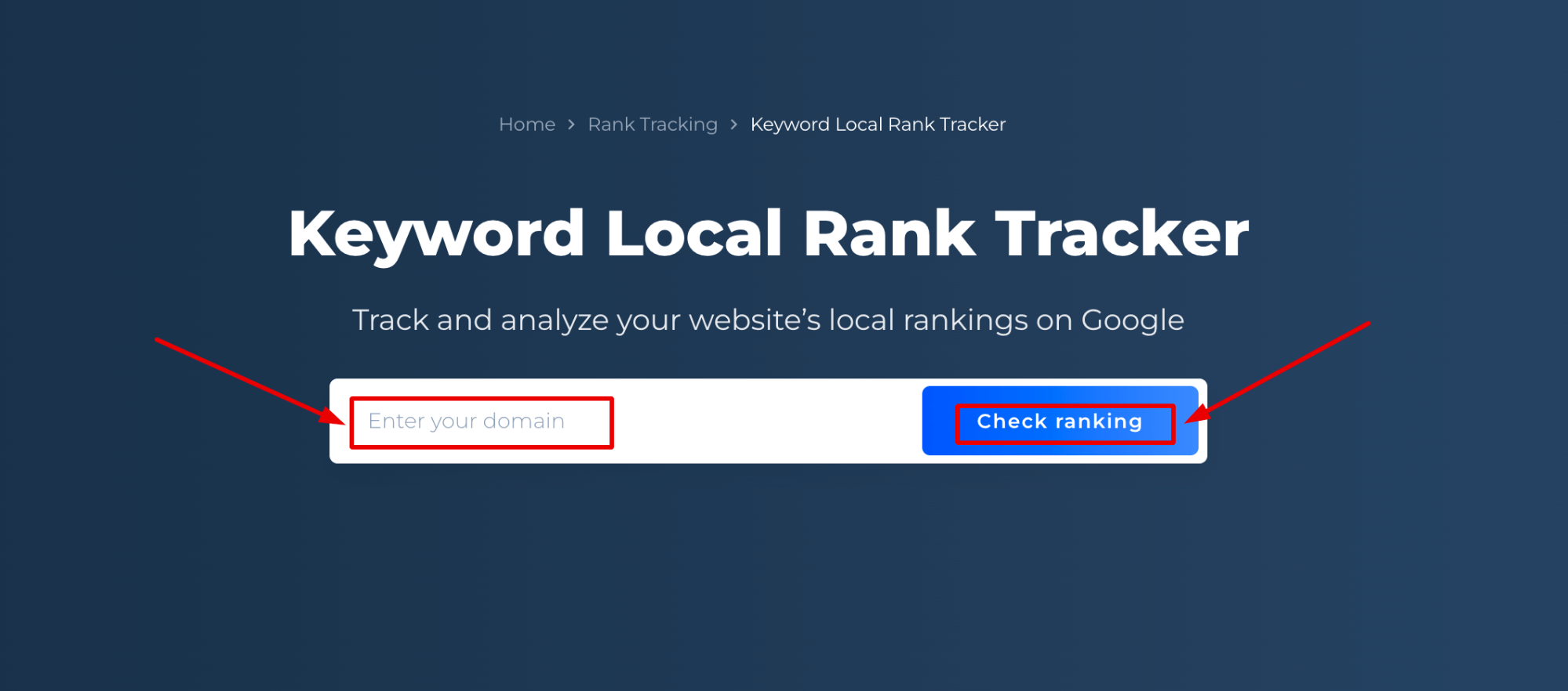 Keyword Local Rank Tracker