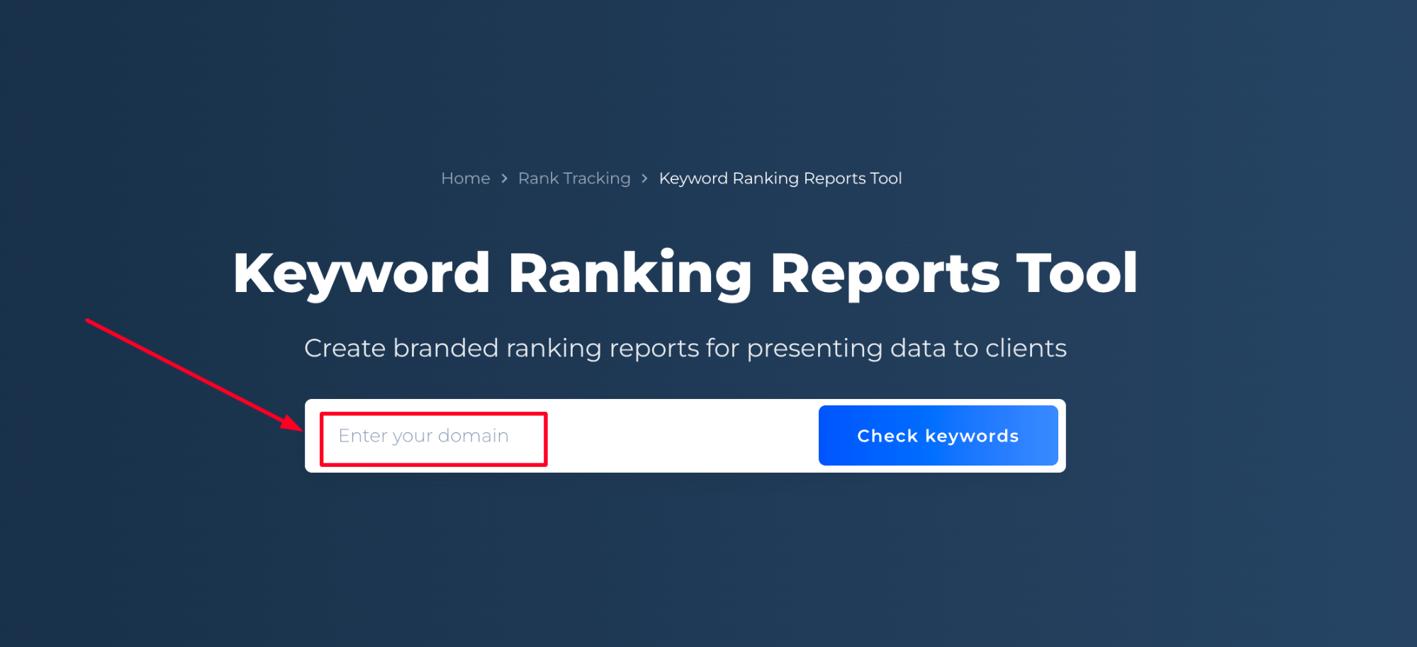 Keyword Ranking Report Tool