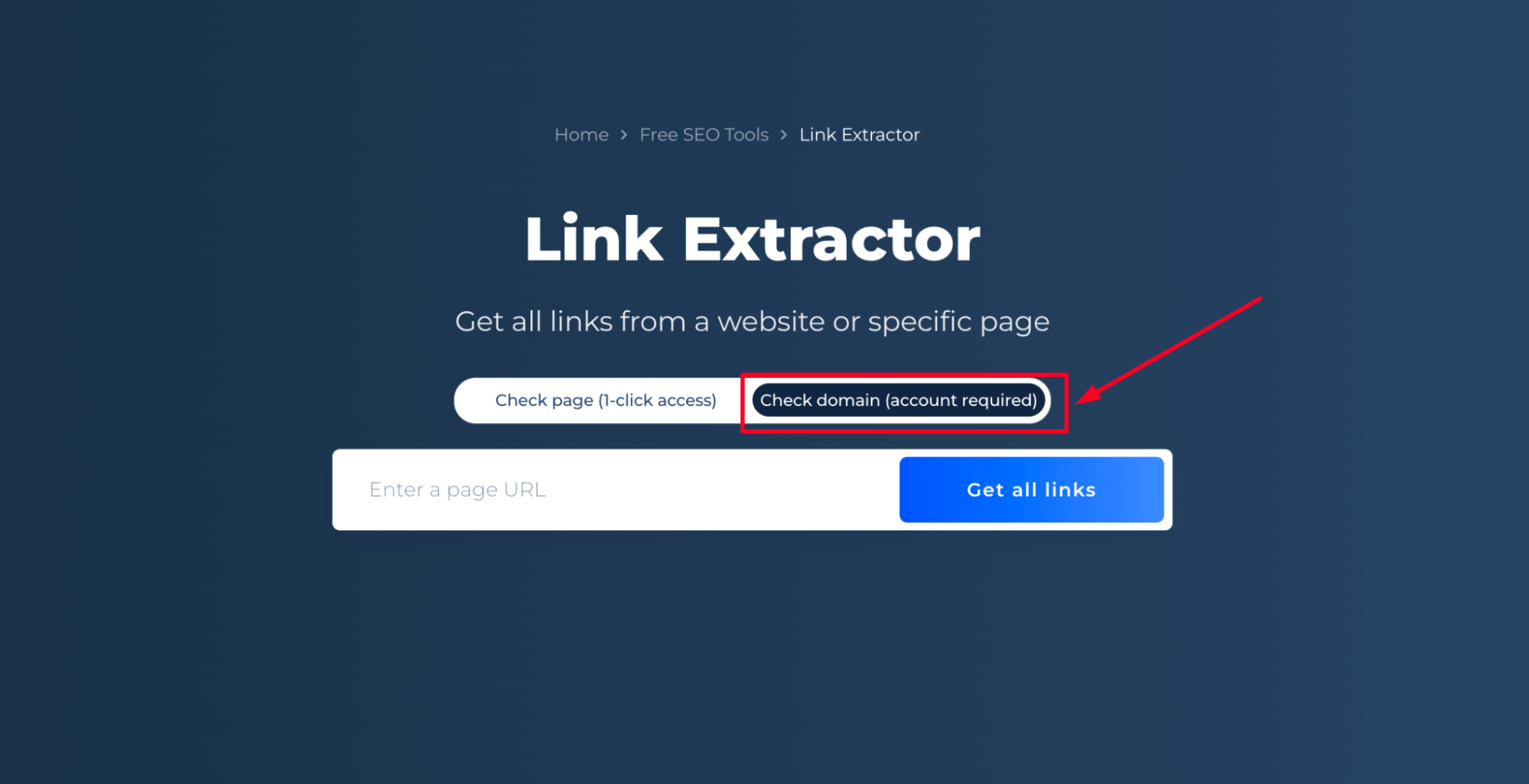 Link Extractor Domain Check