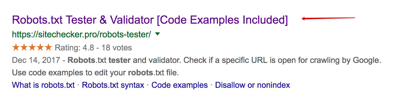 title-tag in serp