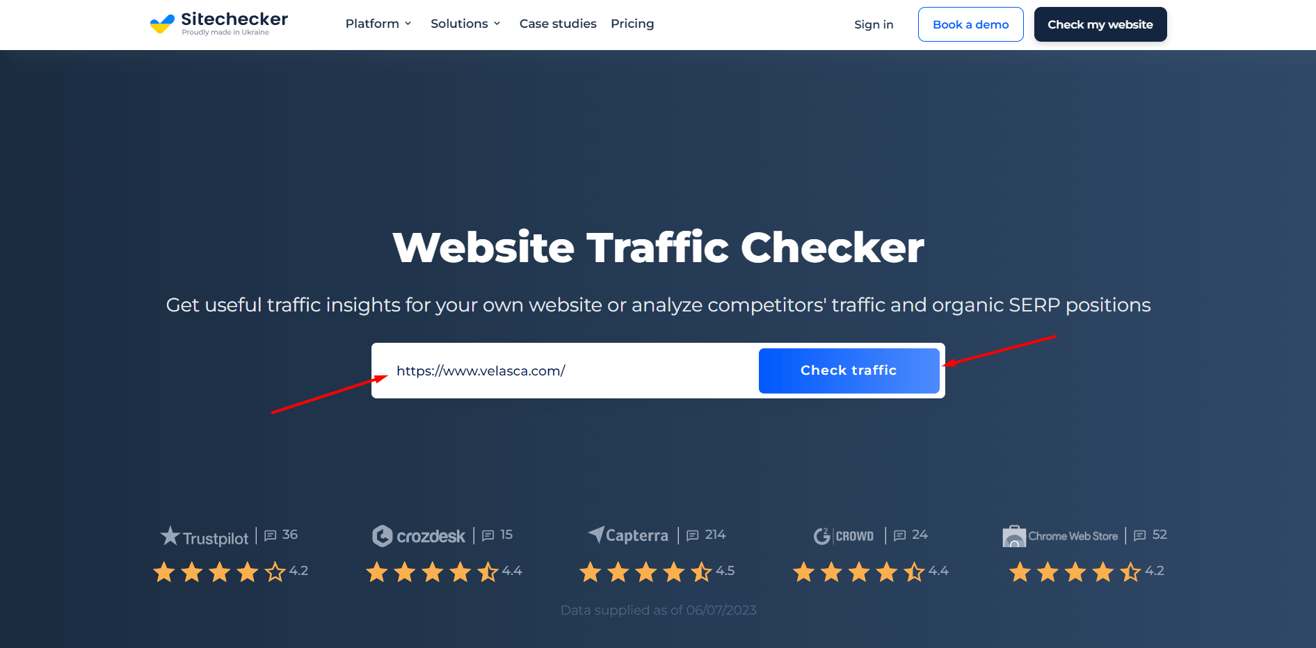 How to use web traffic checker step 1