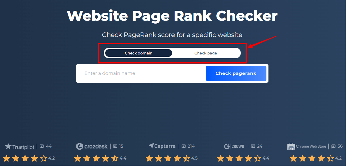 Website Page Rank Checker